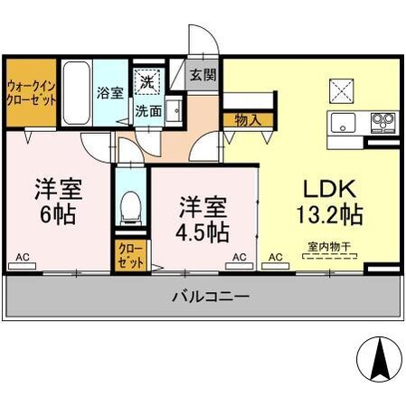 鮎喰駅 徒歩8分 1階の物件間取画像